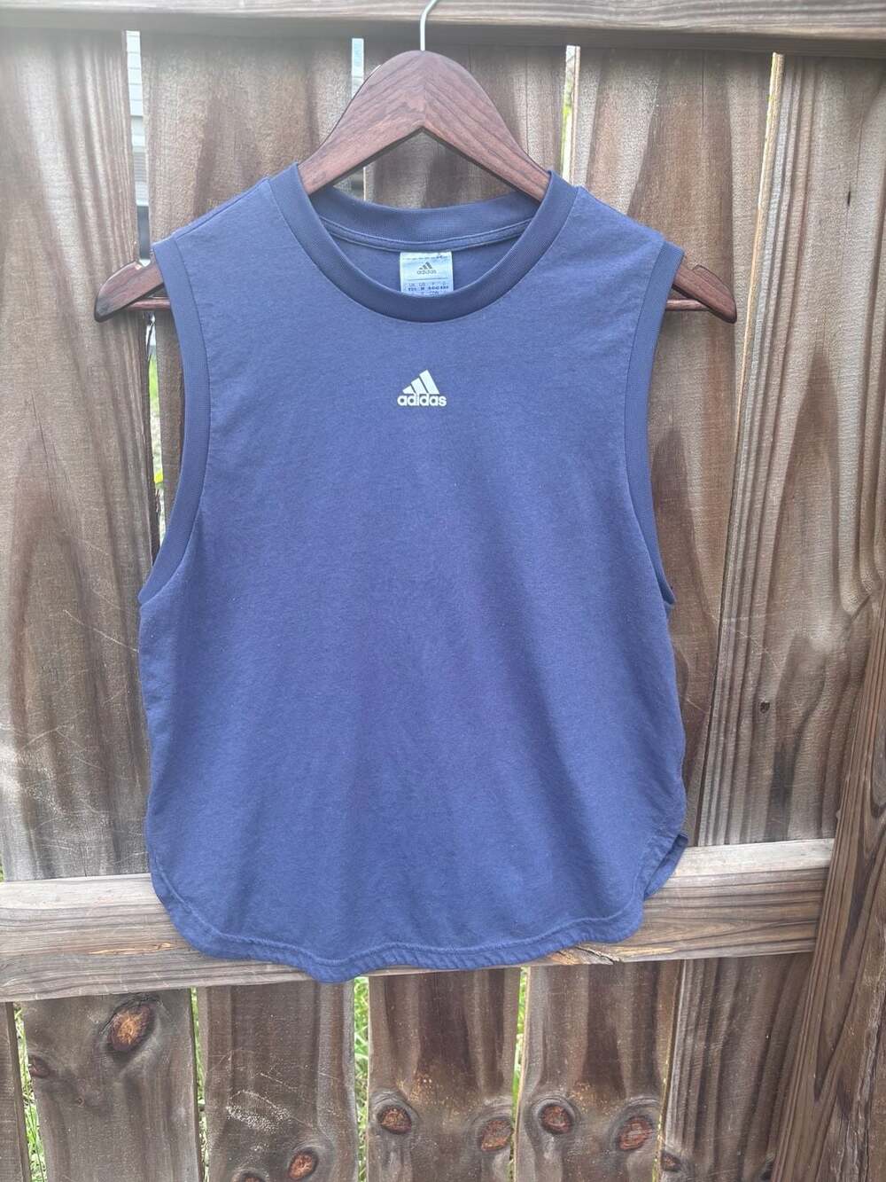 Adidas Women's Aeroready Workout Feelready Sleeveless T-Shirt Navy Blue